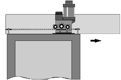 Схема автоматизации подвесных ворот с подвижным приводом